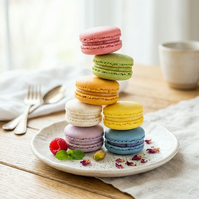 Bunte Macarons